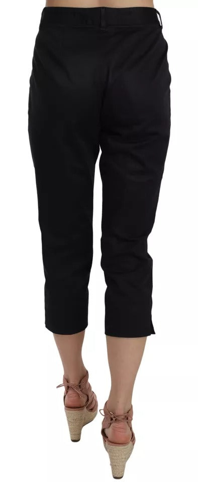 Dolce &amp; Gabbana Black Cotton Capri Pants