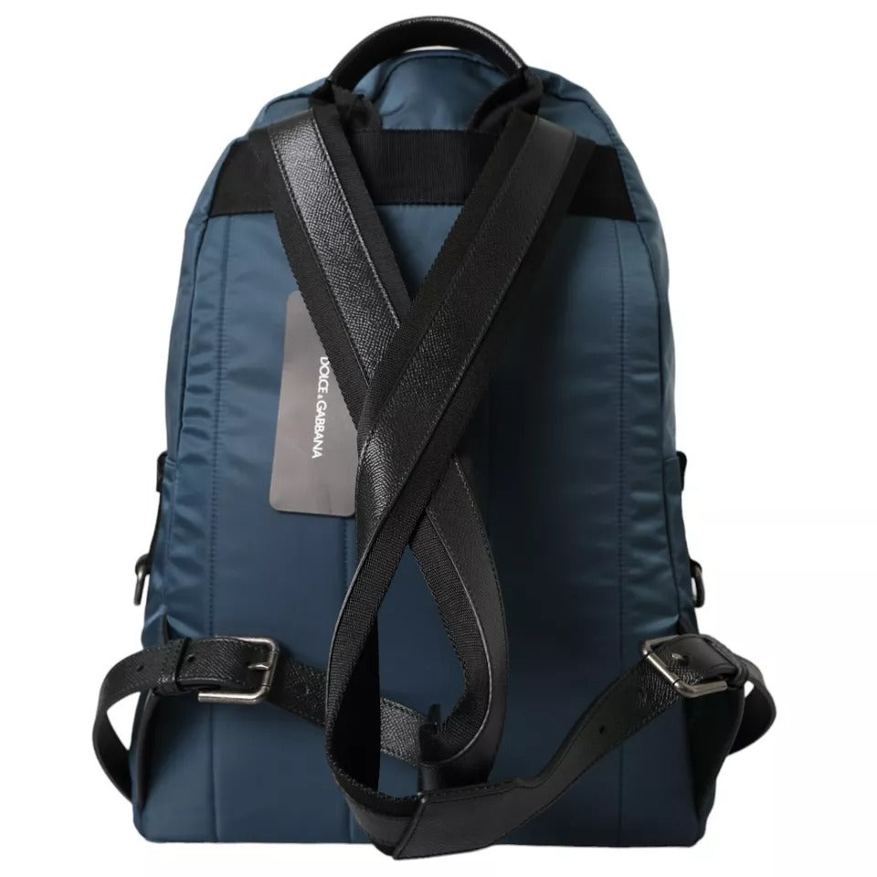 Dolce & Gabbana Blaues Nylon #DGFamily Patch Männer Rucksack Tasche