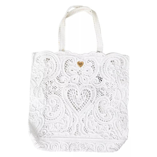 Dolce &amp; Gabbana Beatrice Tote Bag in White Cordonetto Lace