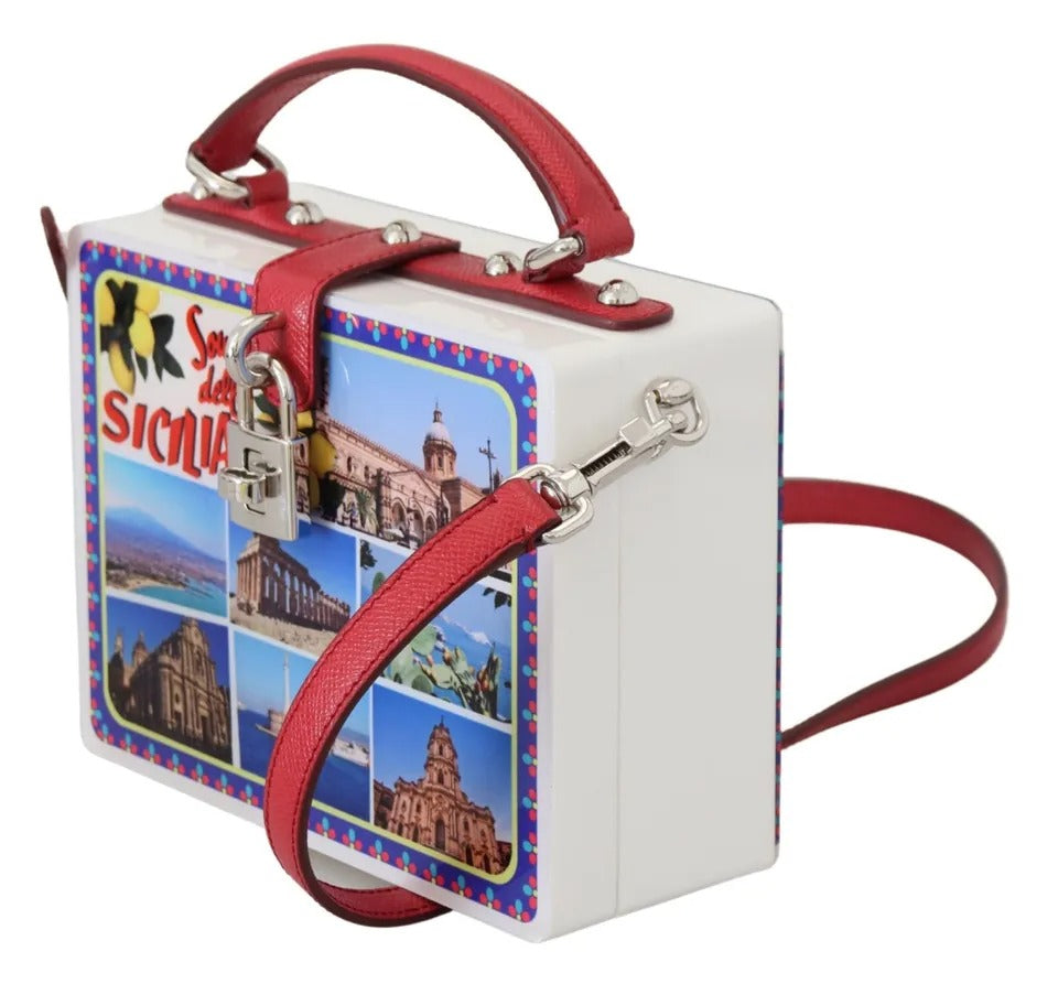 Dolce &amp; Gabbana White Plexi Box Sicilia Square -käsilaukku