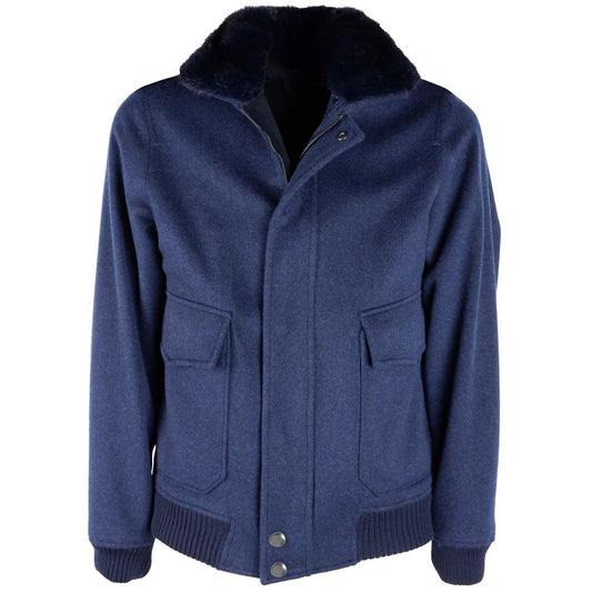 Made in Italy jacket Vergine in blue wool