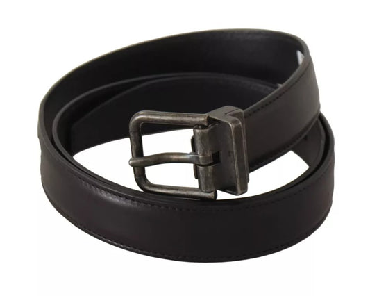 Dolce &amp; Gabbana Black Calfskin with Antique Buckle Men's Belt