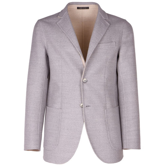 Made in Italy Grauer Vergine Blazer aus Wolle