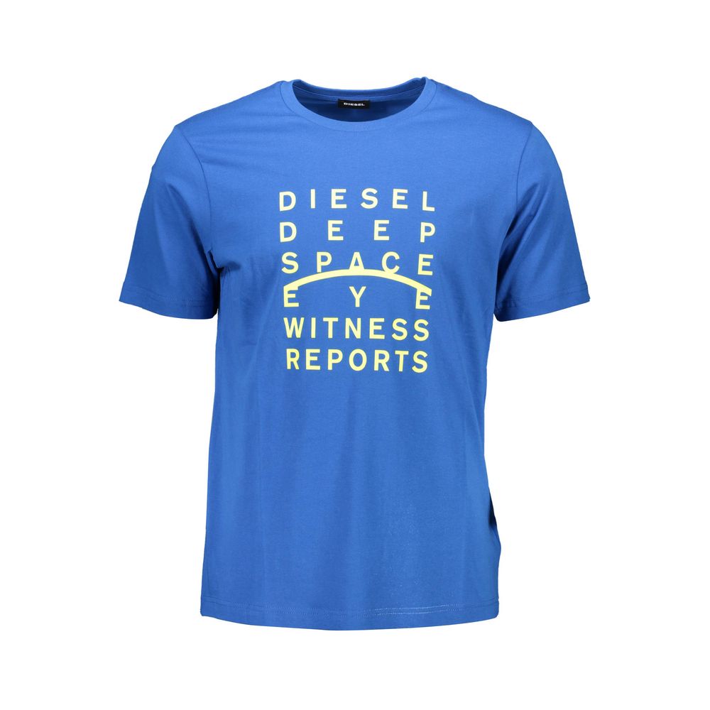 Diesel Blau Baumwolle Männer T-Shirt