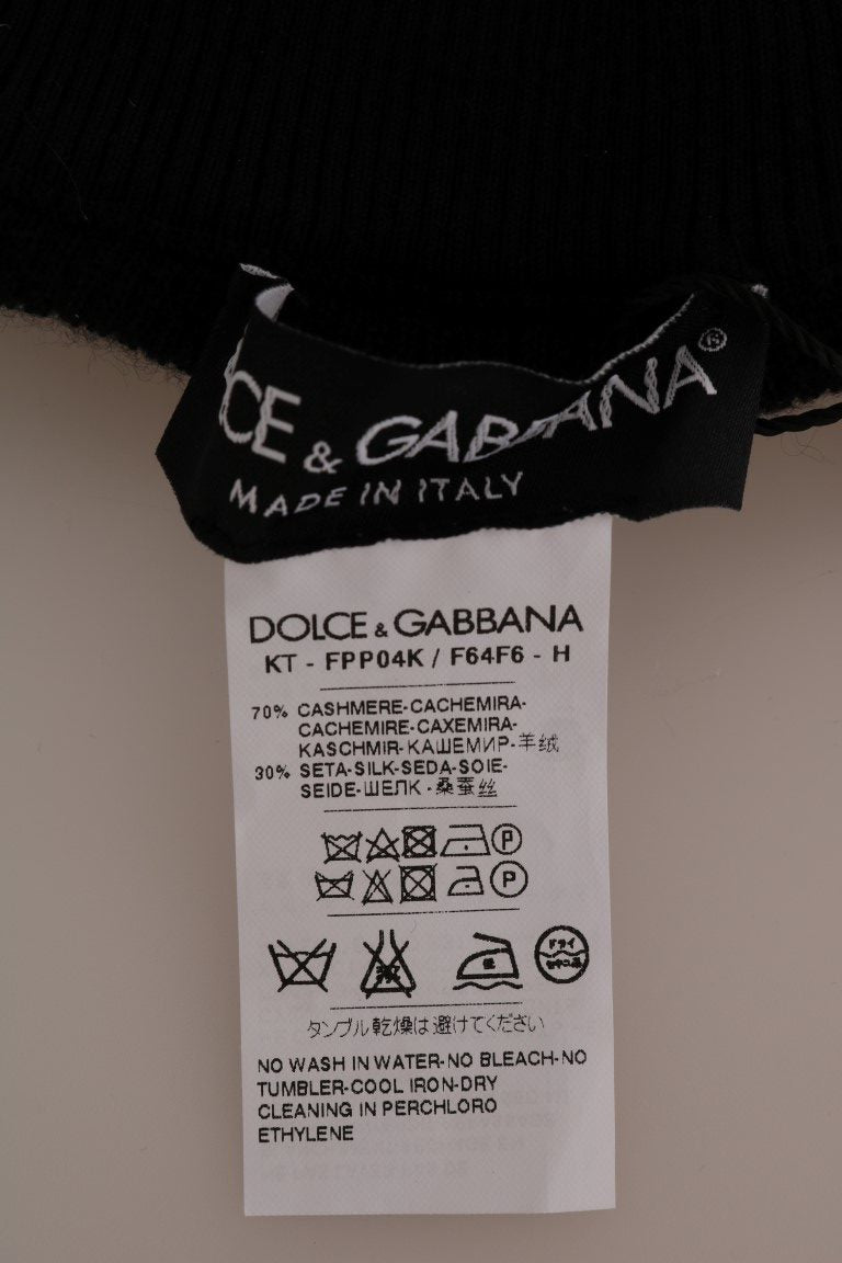 Dolce &amp; Gabbana Elegant Black Cashmere Silk Stretch Pants