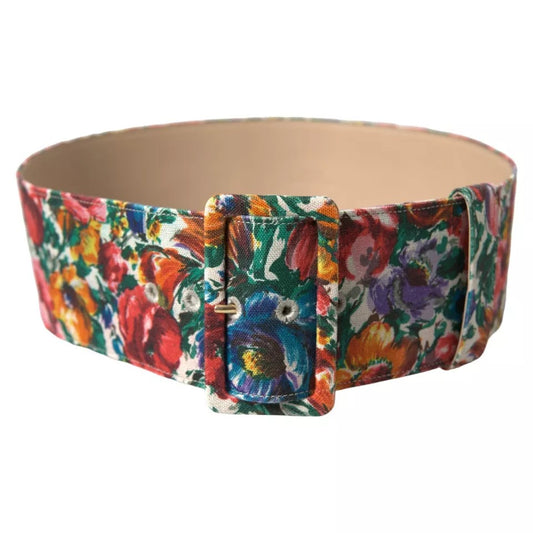 Dolce &amp; Gabbana Wide belt in Carretto fabric in several colors