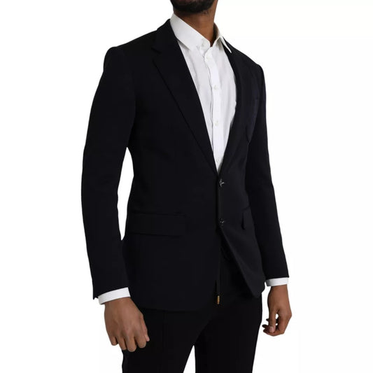 Dolce &amp; Gabbana sininen villatakki, yksirivinen ja Notch Blazer