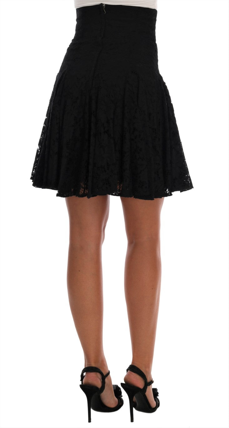 Dolce &amp; Gabbana Elegant A-line floral lace miniskirt