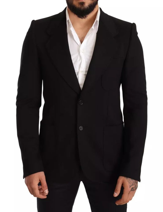 Dolce &amp; Gabbana musta villatakki Slim Fit Jacket Blazer