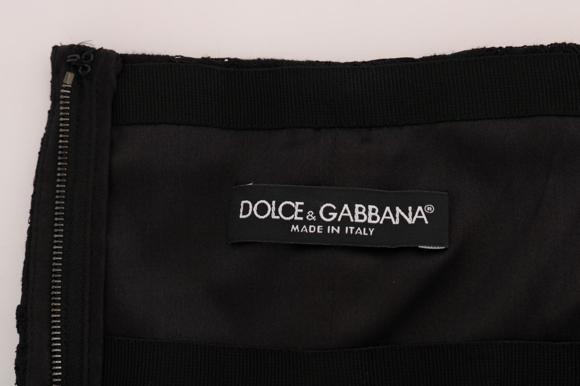 Dolce &amp; Gabbana Elegant A-line floral lace miniskirt