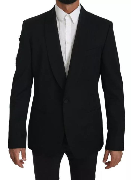 Dolce &amp; Gabbana Black Single Breasted Formal Coat Blazer