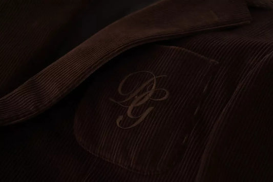 Dolce &amp; Gabbana Ruskea vakosamettitakki DG Logo Blazer