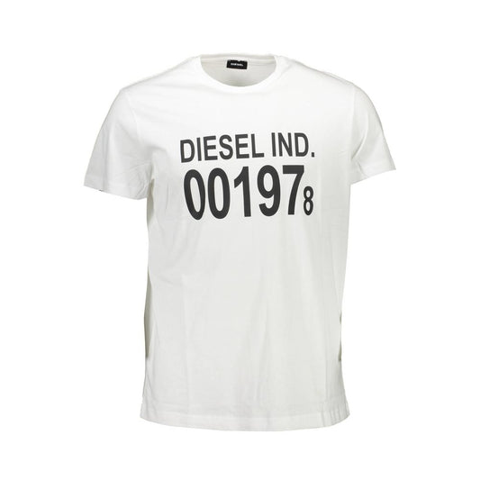 Diesel Weißes Baumwolle Männer T-Shirt