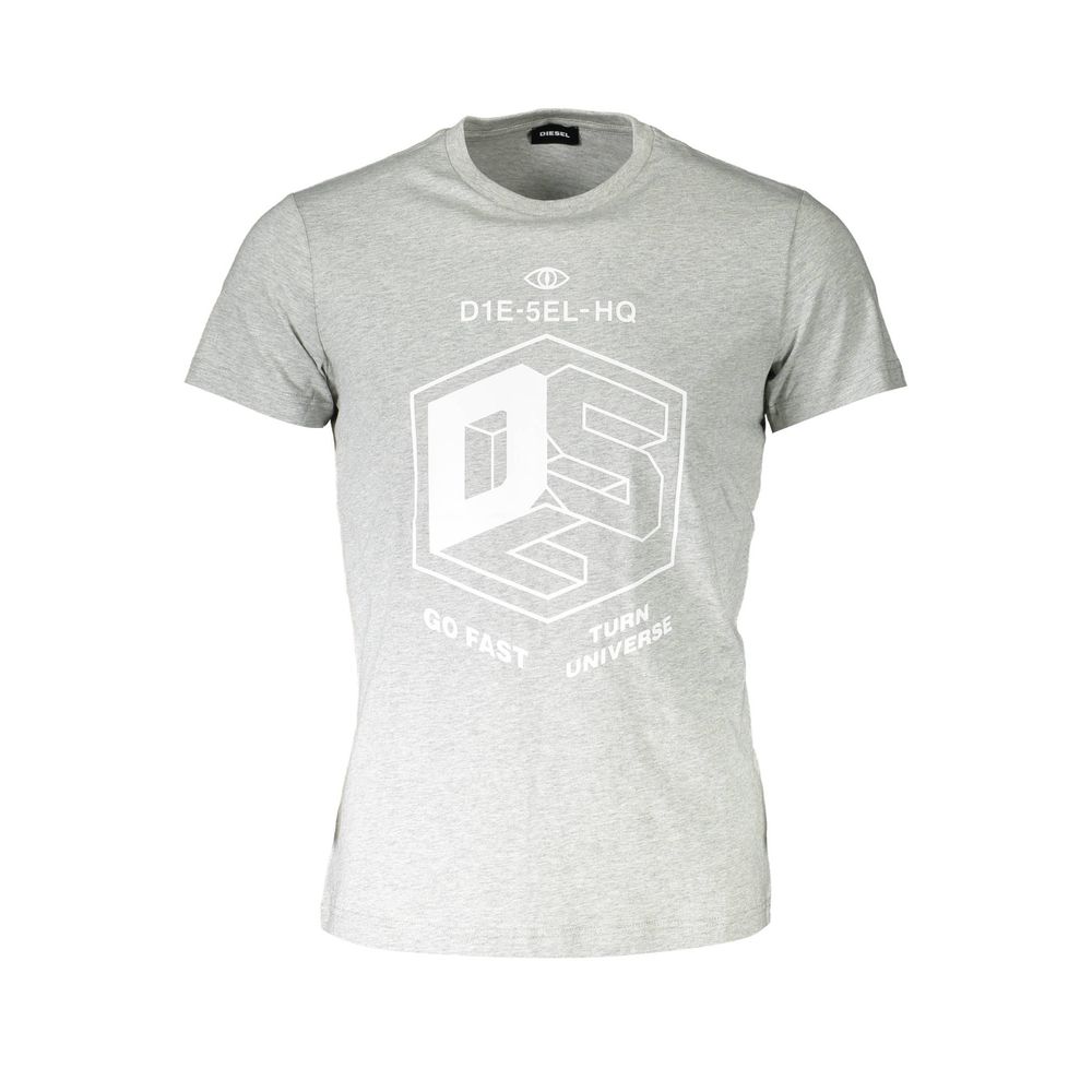 Diesel Graues Baumwolle Männer T-Shirt