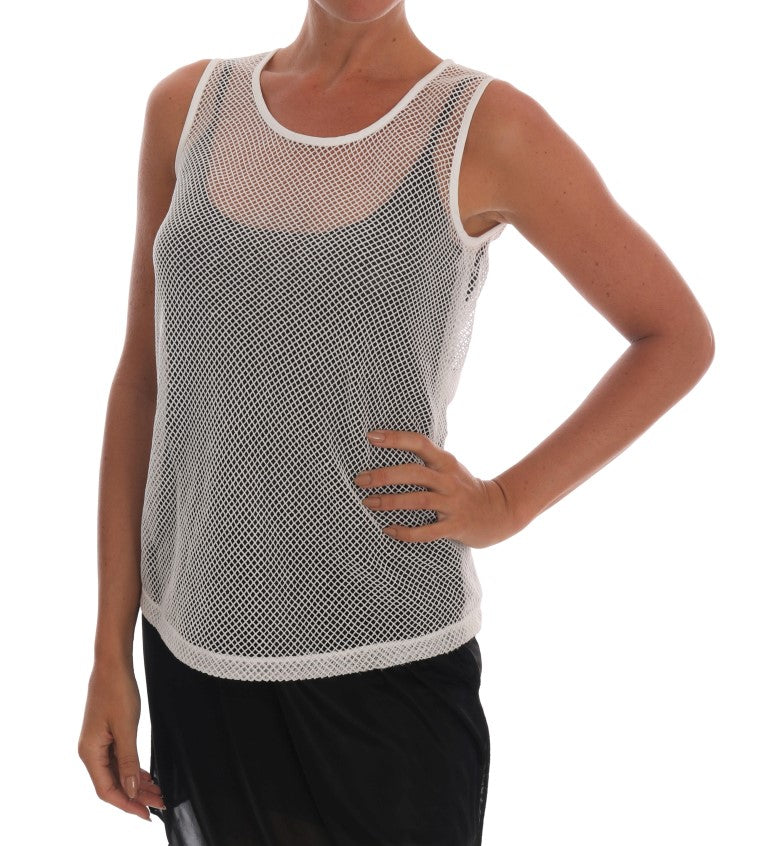 Dolce &amp; Gabbana Sleeveless Sheer Mesh Tank Top