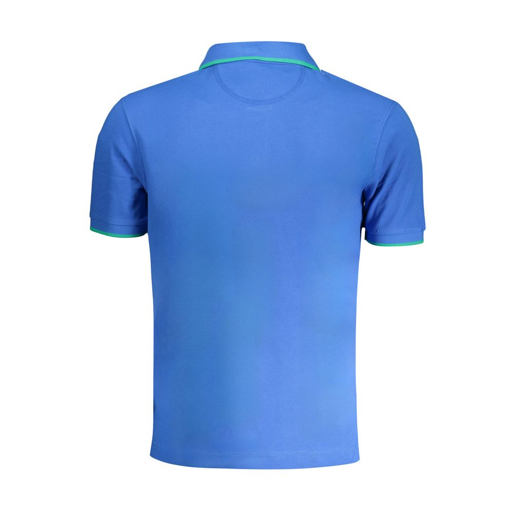 La Martina Blaues Baumwoll-Poloshirt