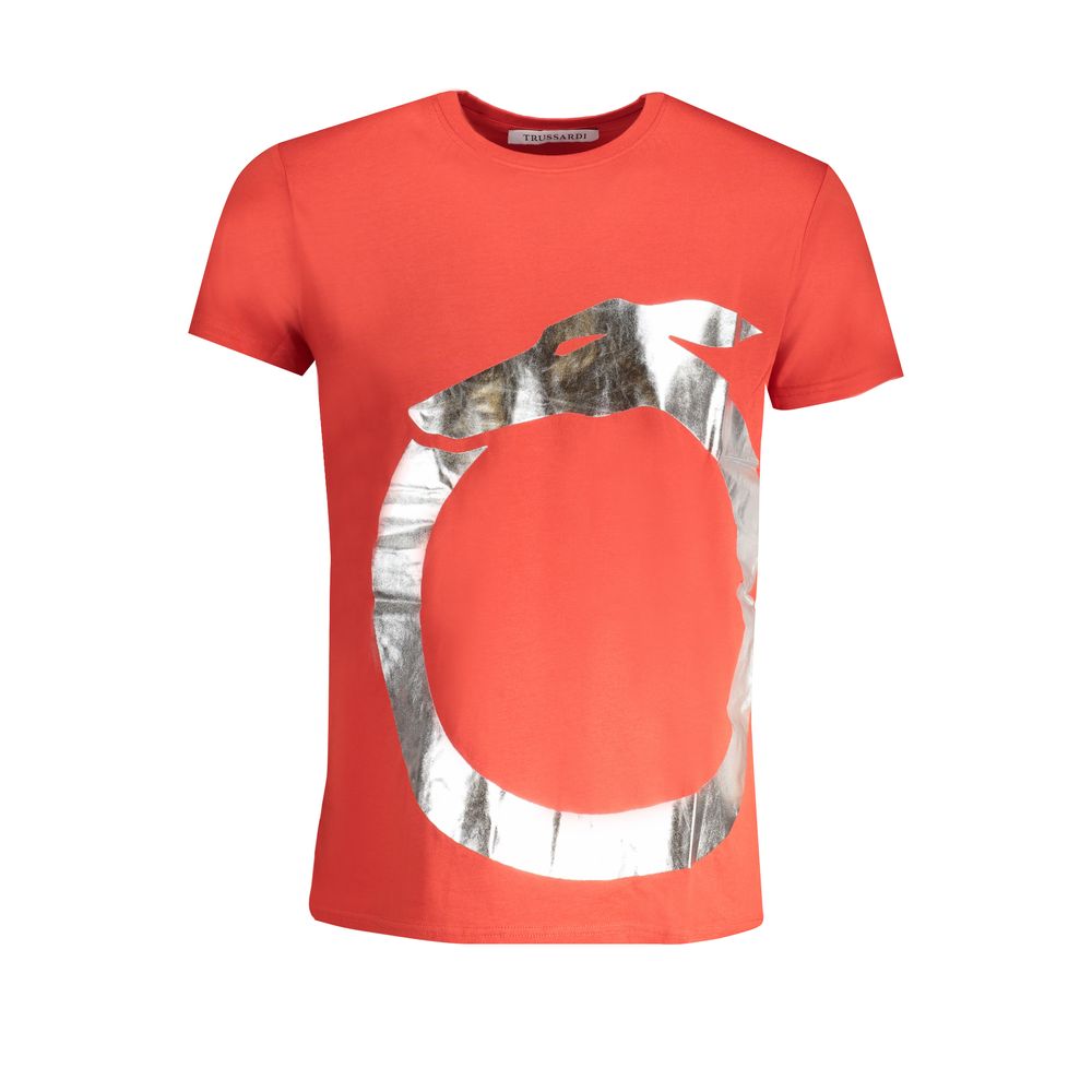 Trussardi T-Shirt aus roter Baumwolle