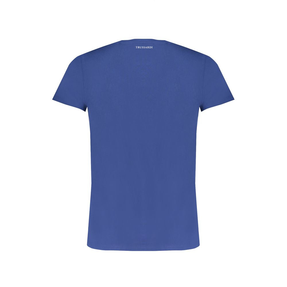 Trussardi T-Shirt aus blauer Baumwolle