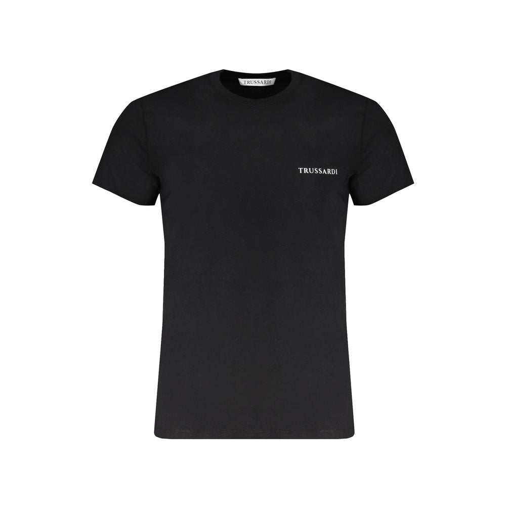 Trussardi Schwarzes T-Shirt aus Baumwolle