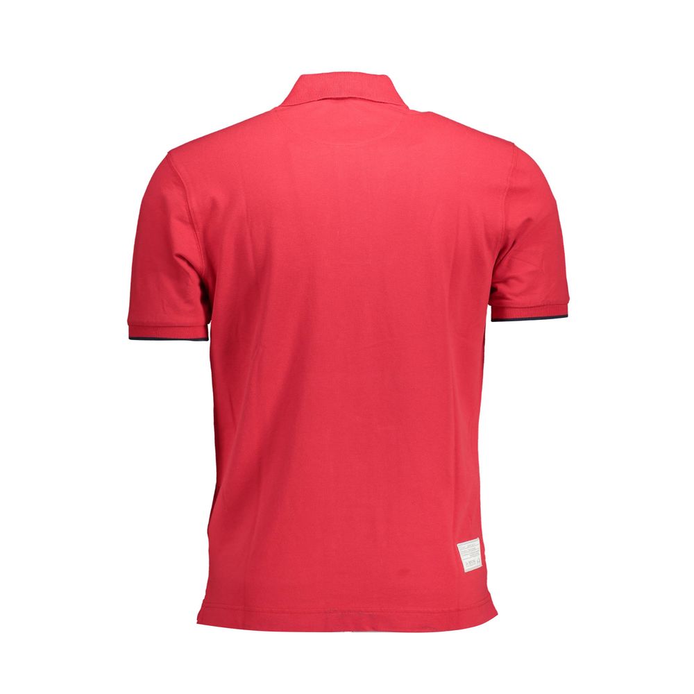 La Martina Rotes Baumwoll-Poloshirt für Männer