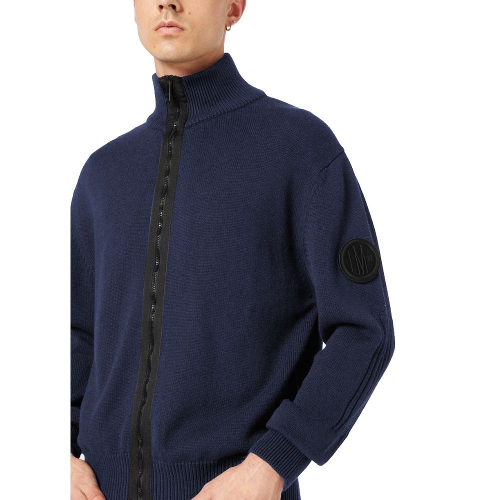 La Martina Blauer Baumwollpullover