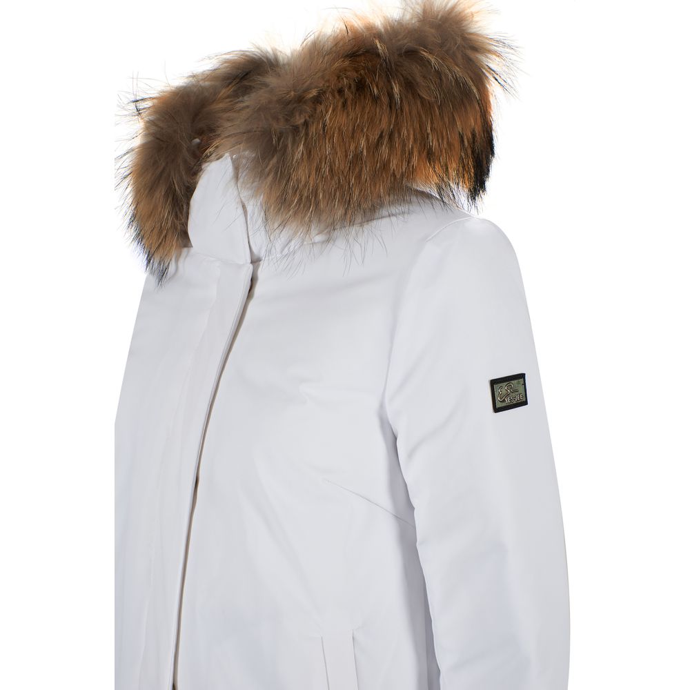 Yes Zee White Nylon Jacket for Women