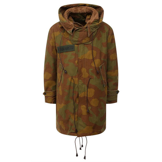 Dsquared² naamiointihupullinen Parka nahkakoristeilla