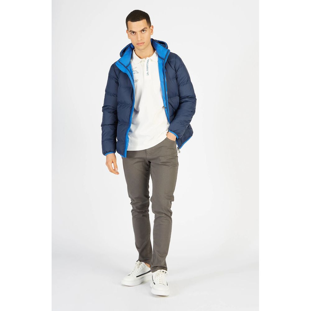 La Martina Blaue Nylon Herrenjacke