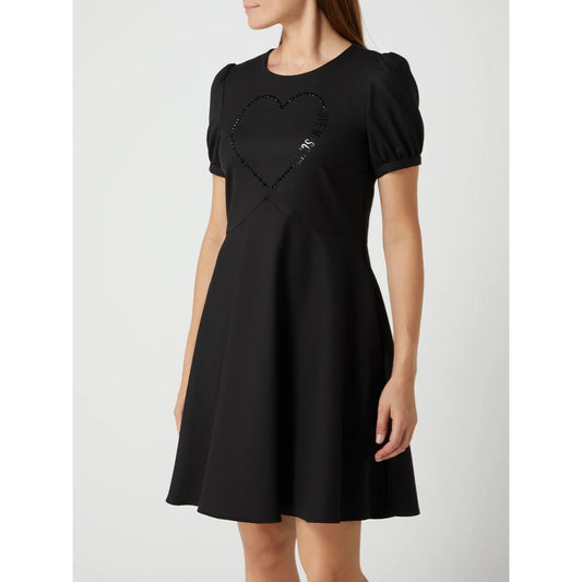 Love Moschino Schwarzes Kleid aus Wolle für Frauen