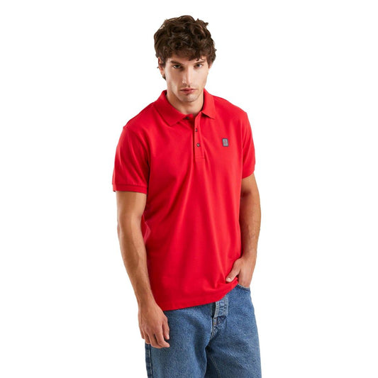 Refrigiwear Klassisches rotes Baumwoll-Poloshirt