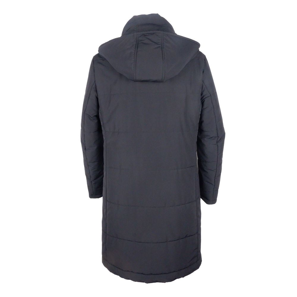 Made in Italy Black men's wool raincoat