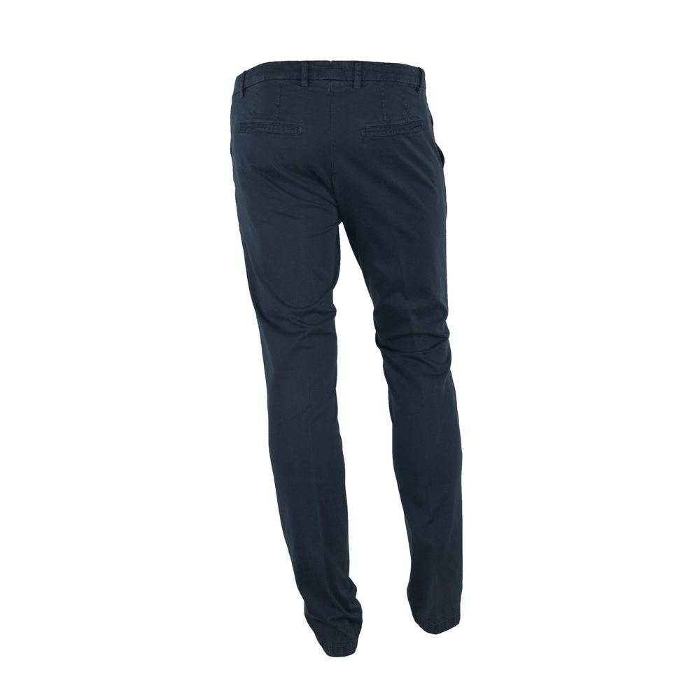 Made in Italy Elegant summer trousers made of cotton with stretch