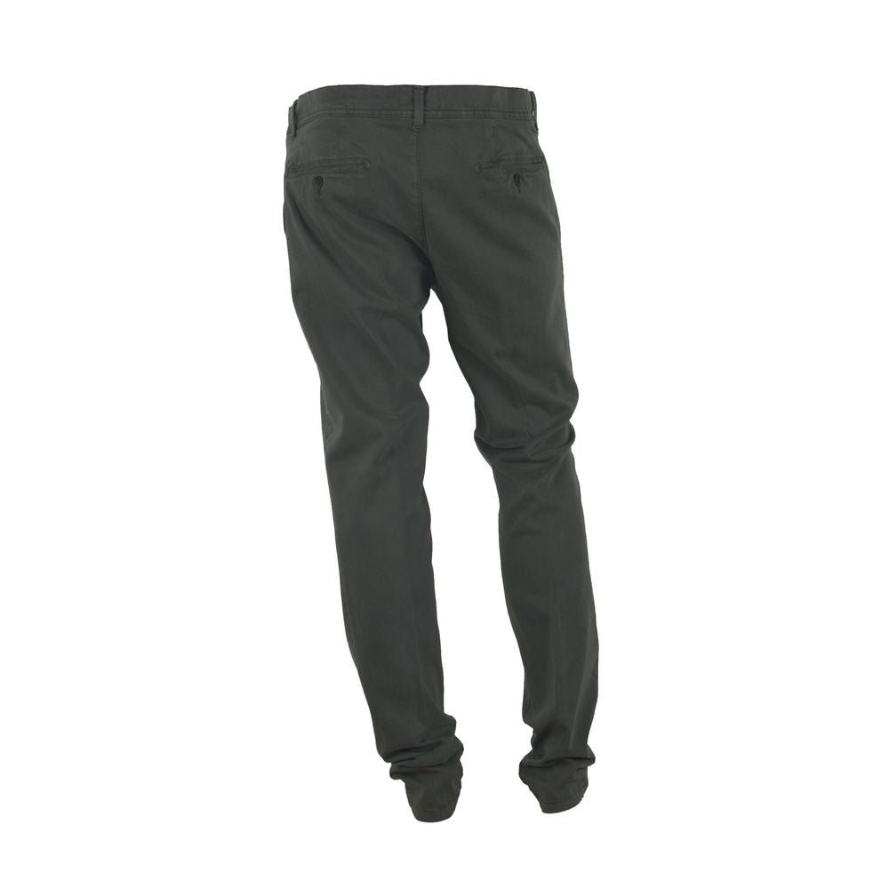 Made in Italy Elegant grey winter trousers with stretch