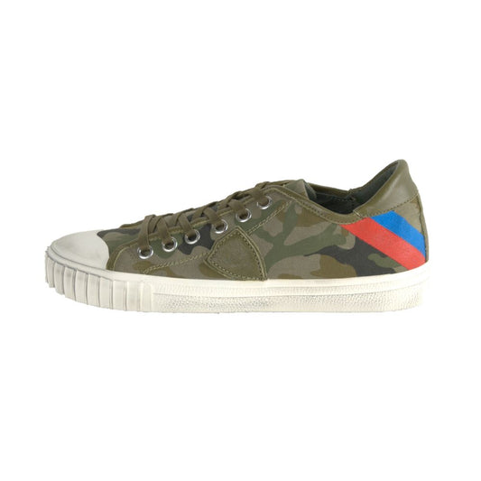 Philippe Model Grünes Leder Herren Sneaker