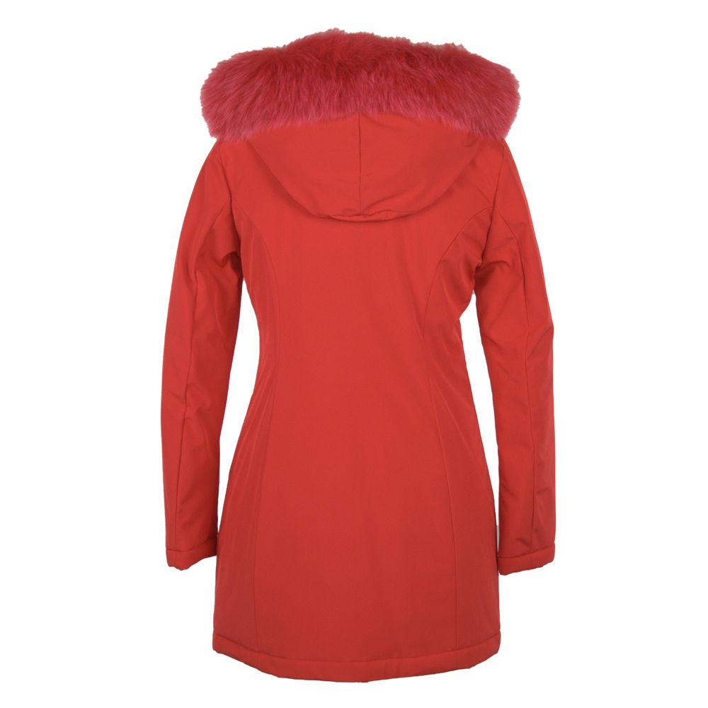 Refrigiwear Schicker roter Luxus-Winterparka mit umweltfreundlicher Isolierung