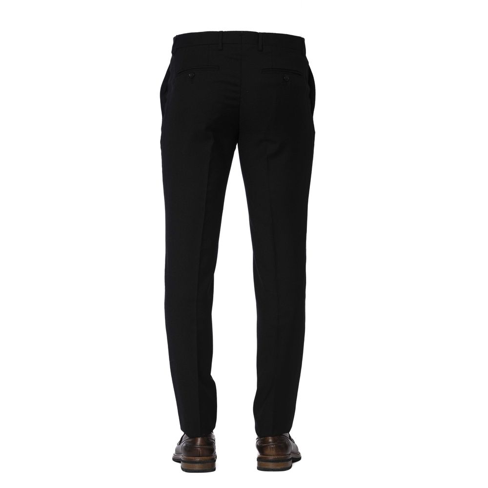 Trussardi Black Wool Men's Trousers