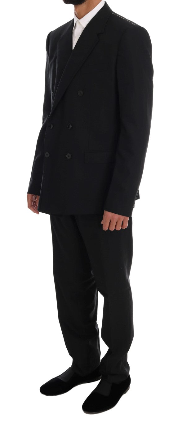 Dolce &amp; Gabbana Elegant three-piece suit in black wool