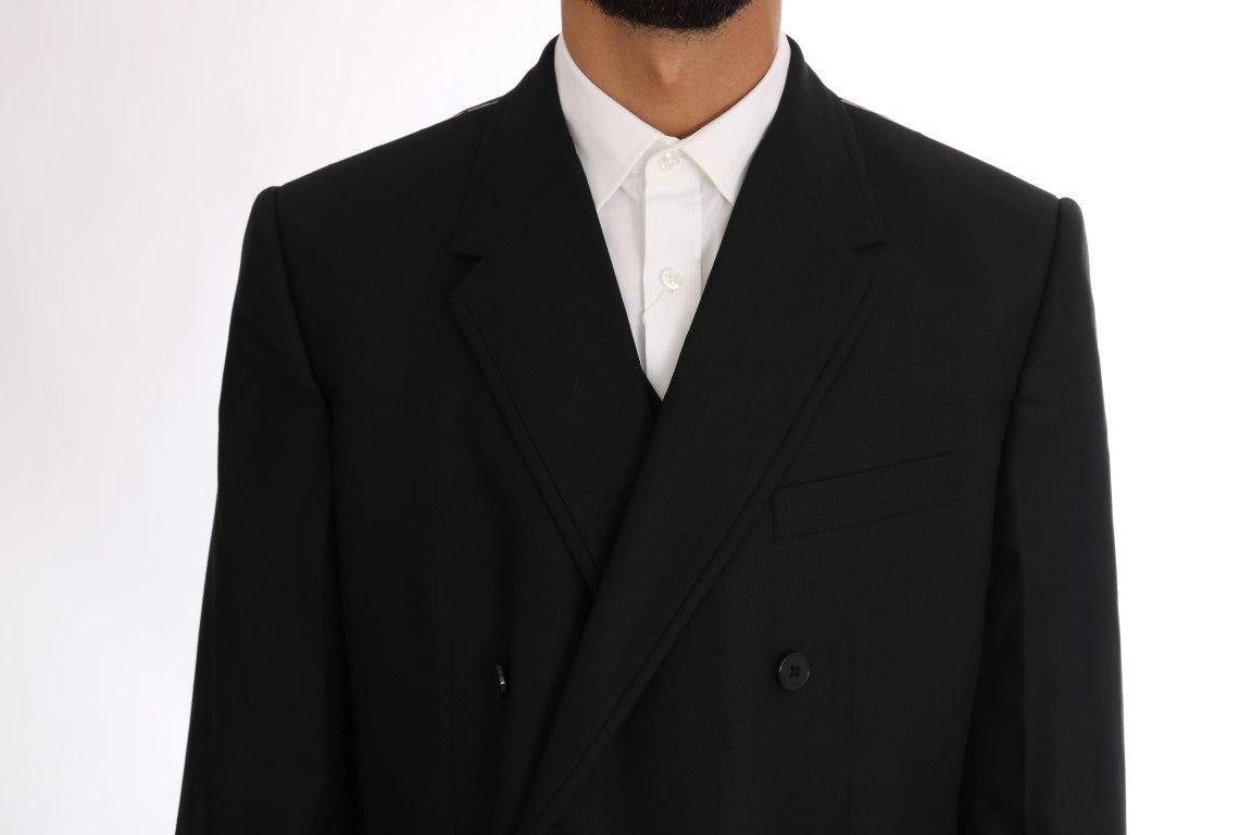 Dolce &amp; Gabbana Elegant three-piece suit in black wool