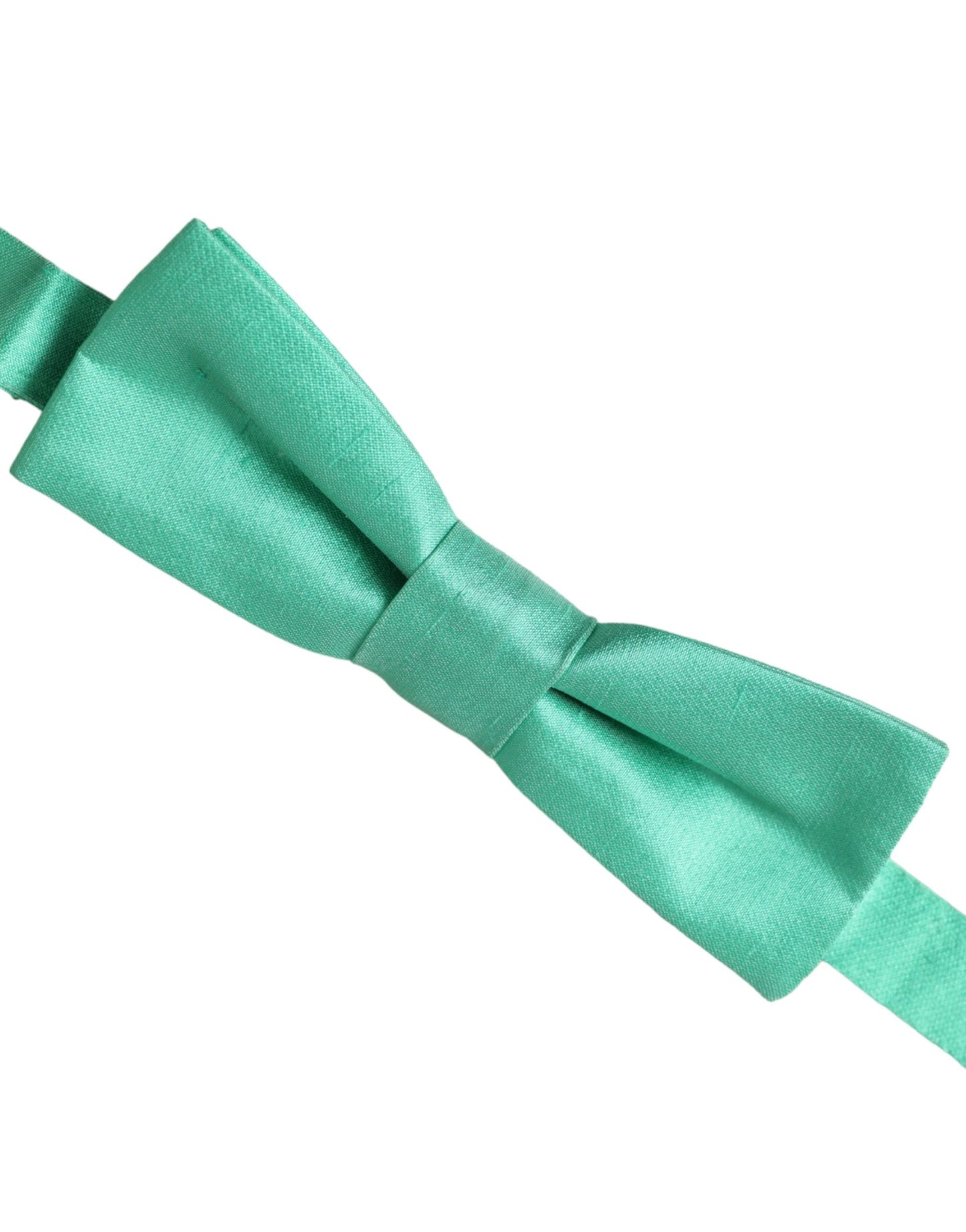 Dolce &amp; Gabbana Mint Green Silk Adjustable Neck Men Bow Tie