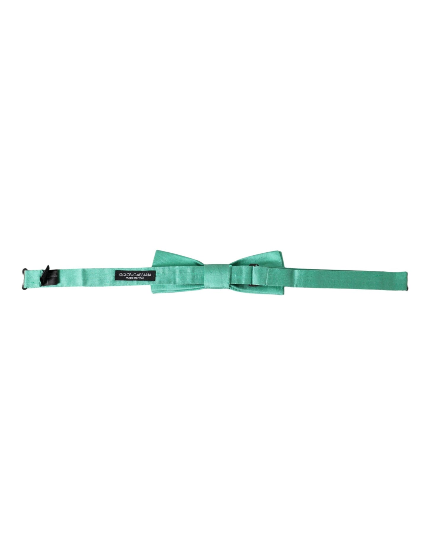 Dolce &amp; Gabbana Mint Green Silk Adjustable Neck Men Bow Tie