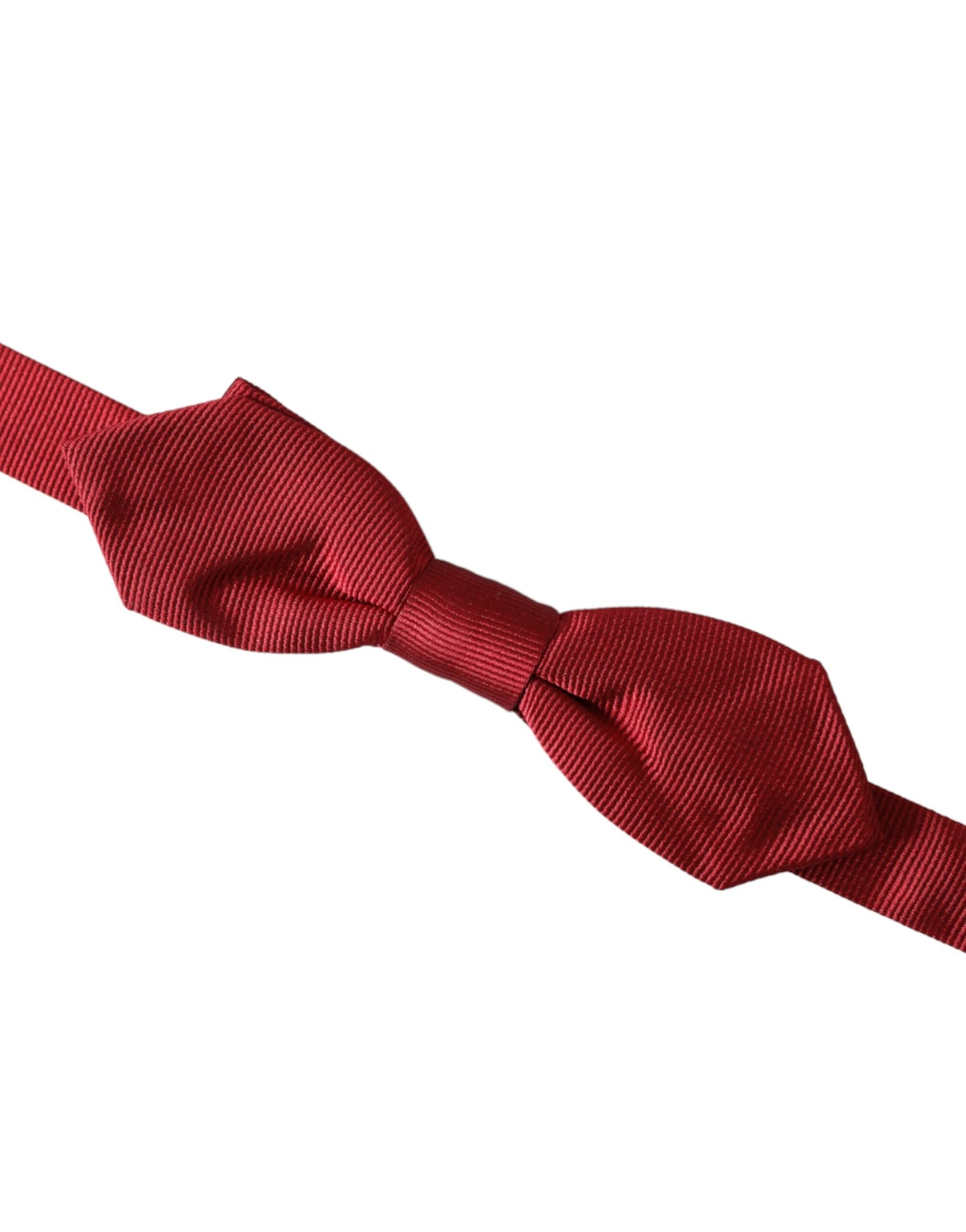 Dolce &amp; Gabbana Red Silk Jacquard Adjustable Neck Men Bow Tie