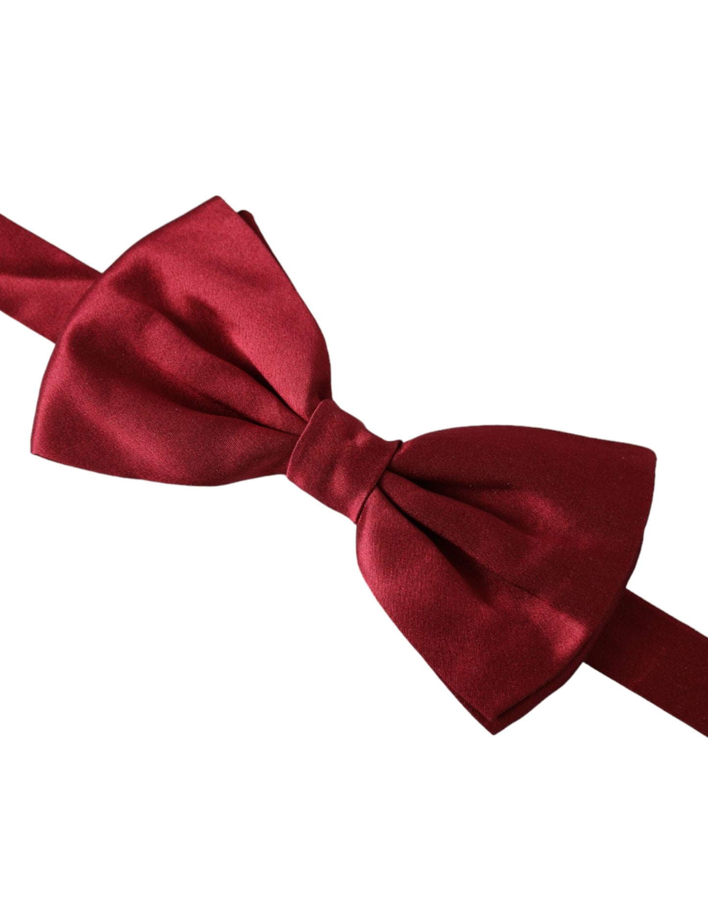 Dolce &amp; Gabbana Red Satin Silk Adjustable Neck Men Bow Tie