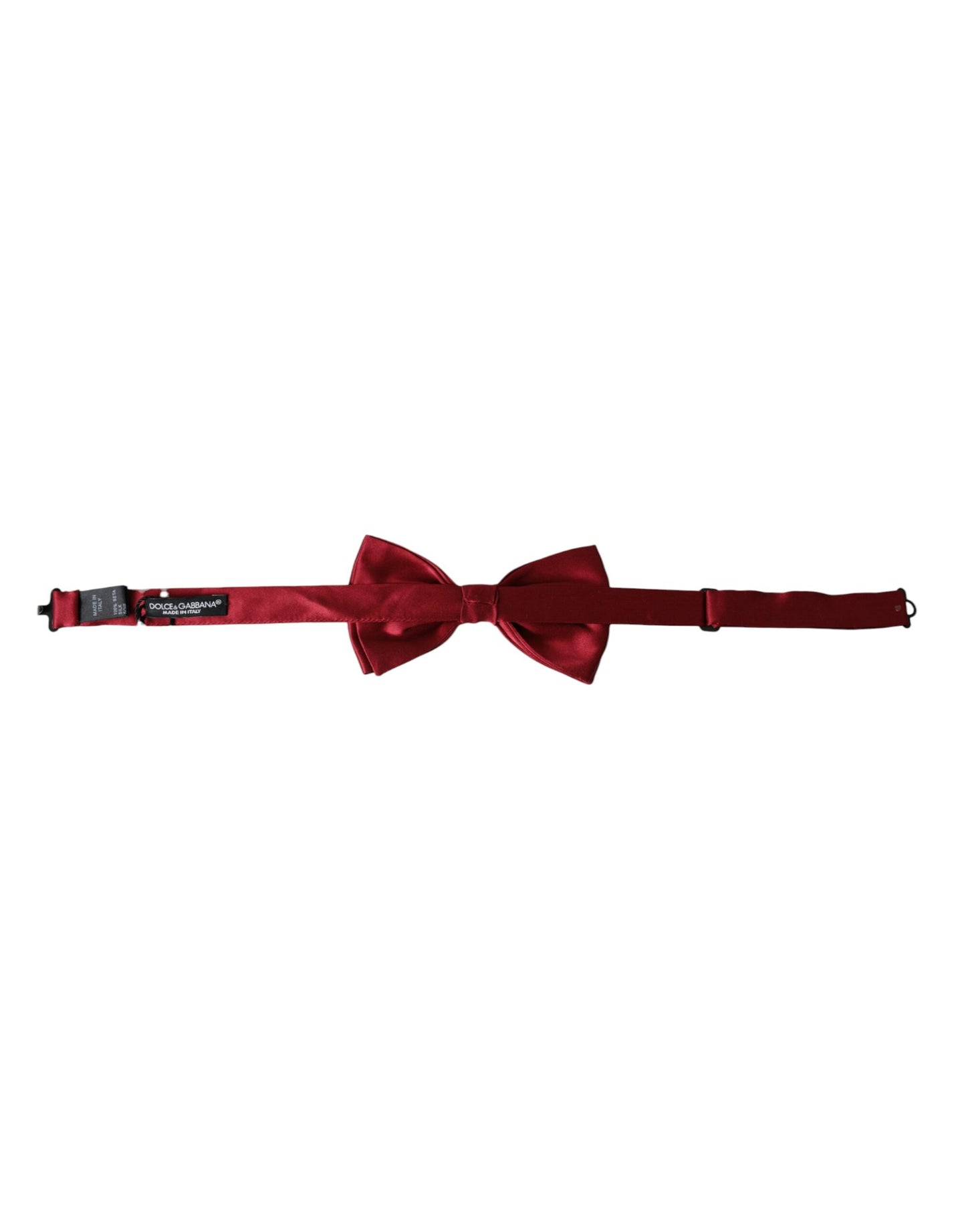 Dolce &amp; Gabbana Red Satin Silk Adjustable Neck Men Bow Tie