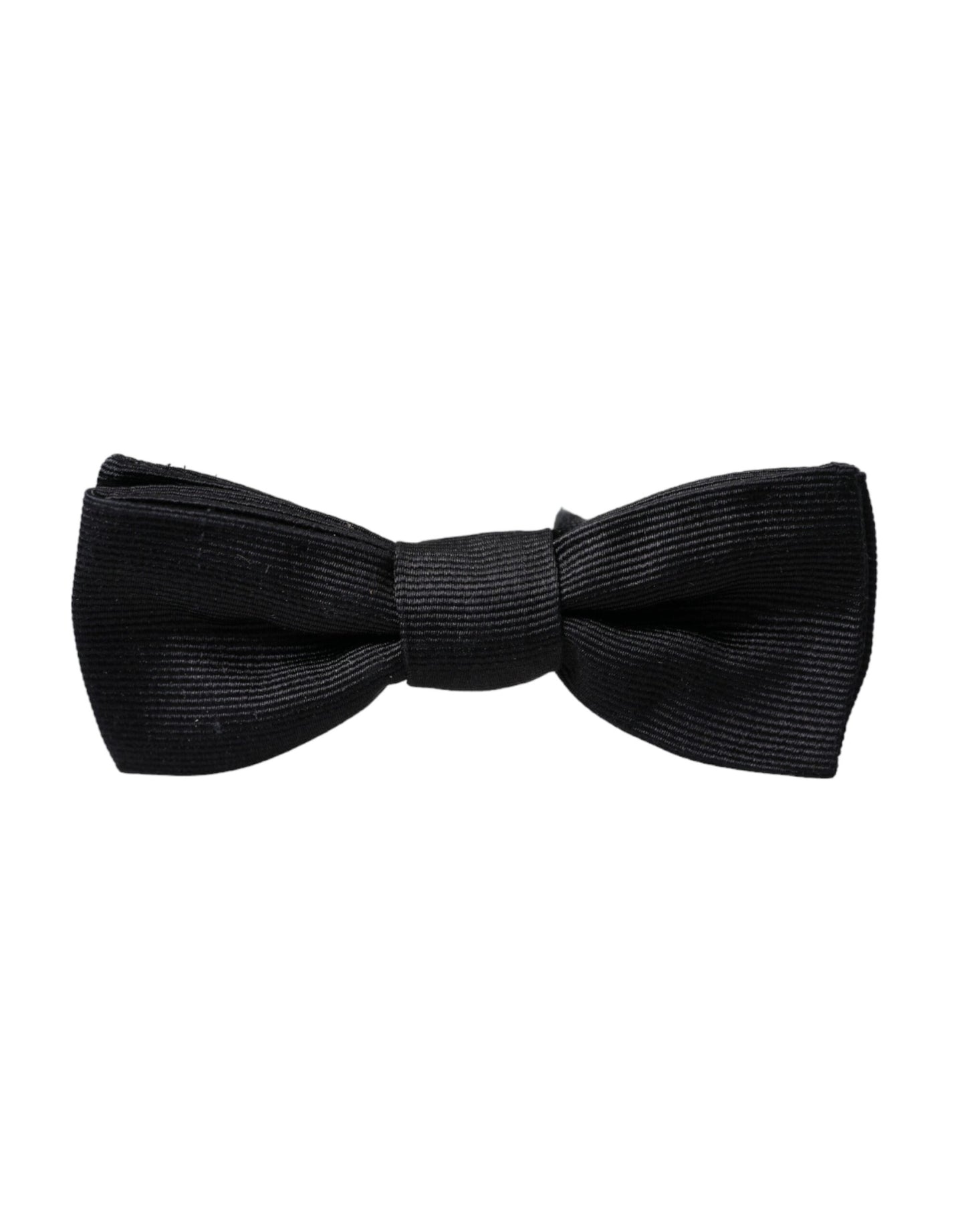 Dolce &amp; Gabbana Black Silk Adjustable Neck Men Bow Tie