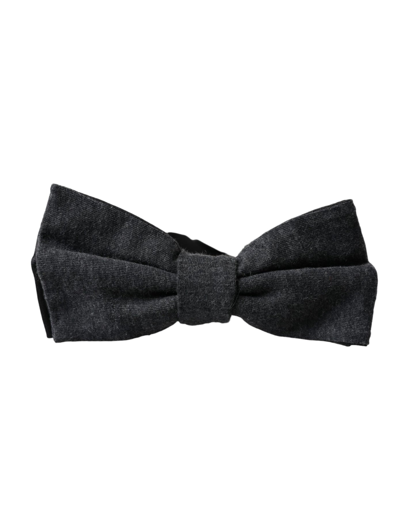 Dolce &amp; Gabbana Dark Gray Silk Adjustable Neck Men Bow Tie