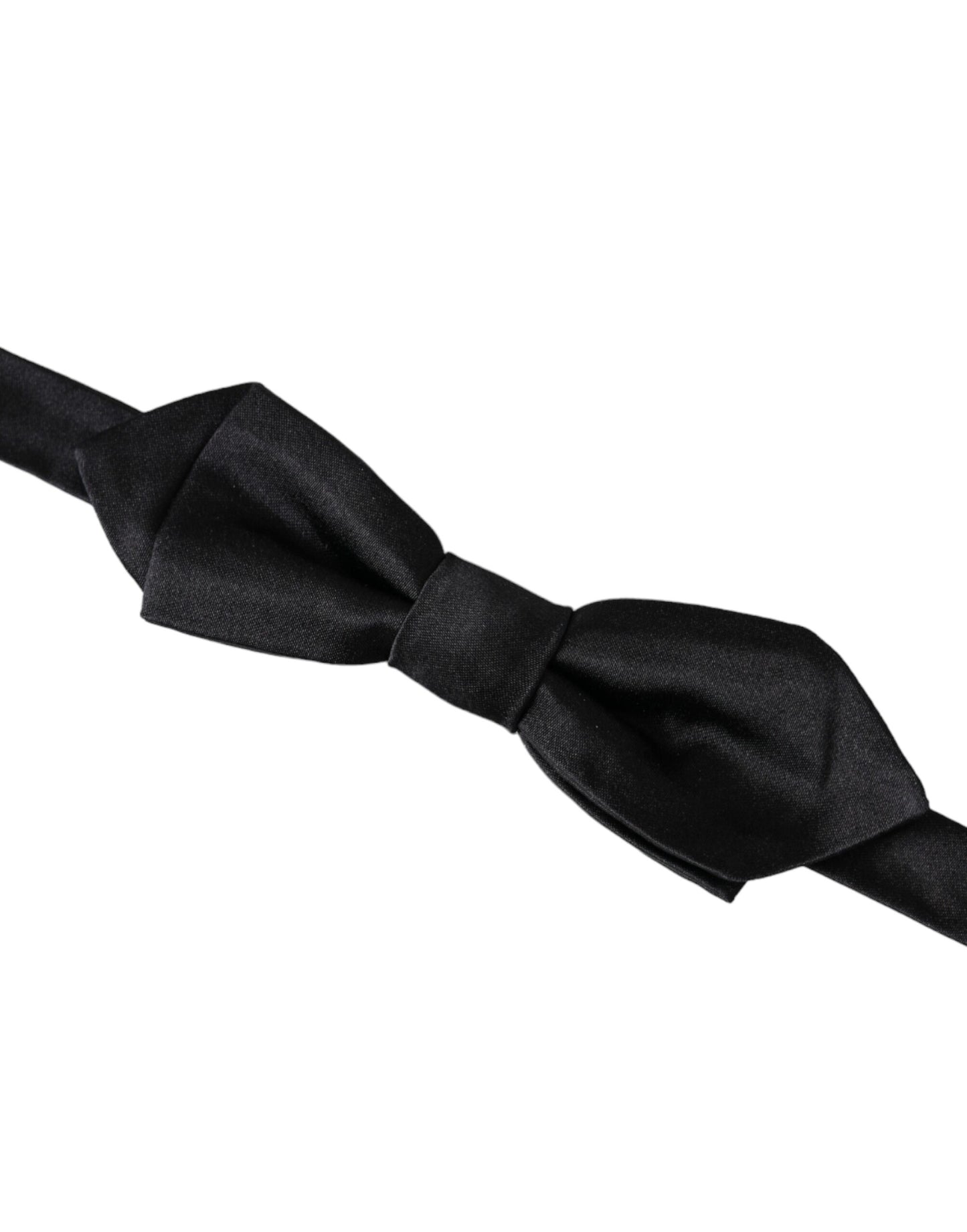 Dolce &amp; Gabbana Black Silk Adjustable Neck Men Bow Tie