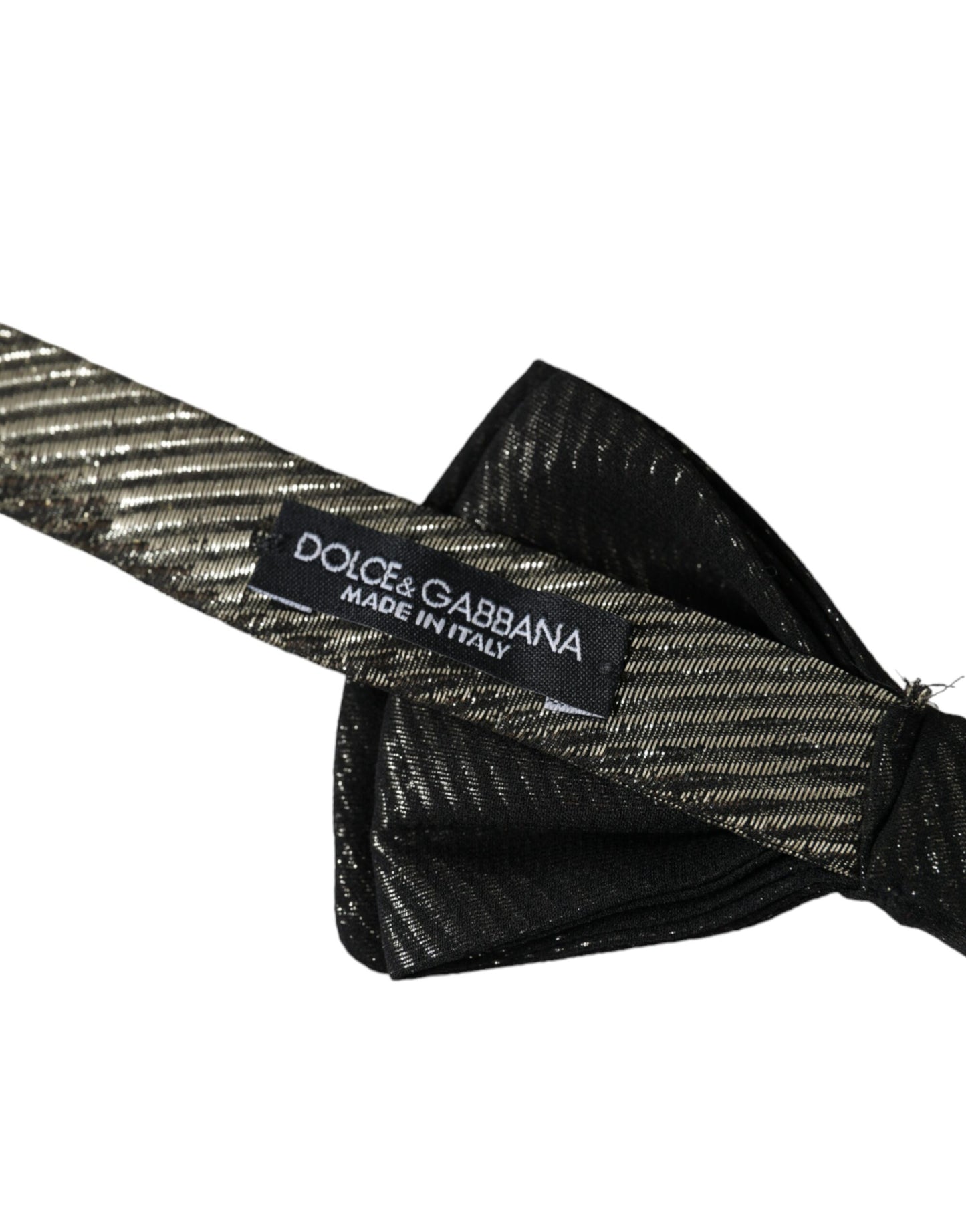 Dolce &amp; Gabbana Black Fantasy Silk Adjustable Neck Men Bow Tie