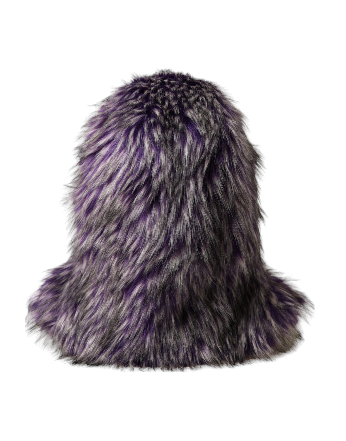 Dolce &amp; Gabbana Purple Faux Fur Full Head Hat
