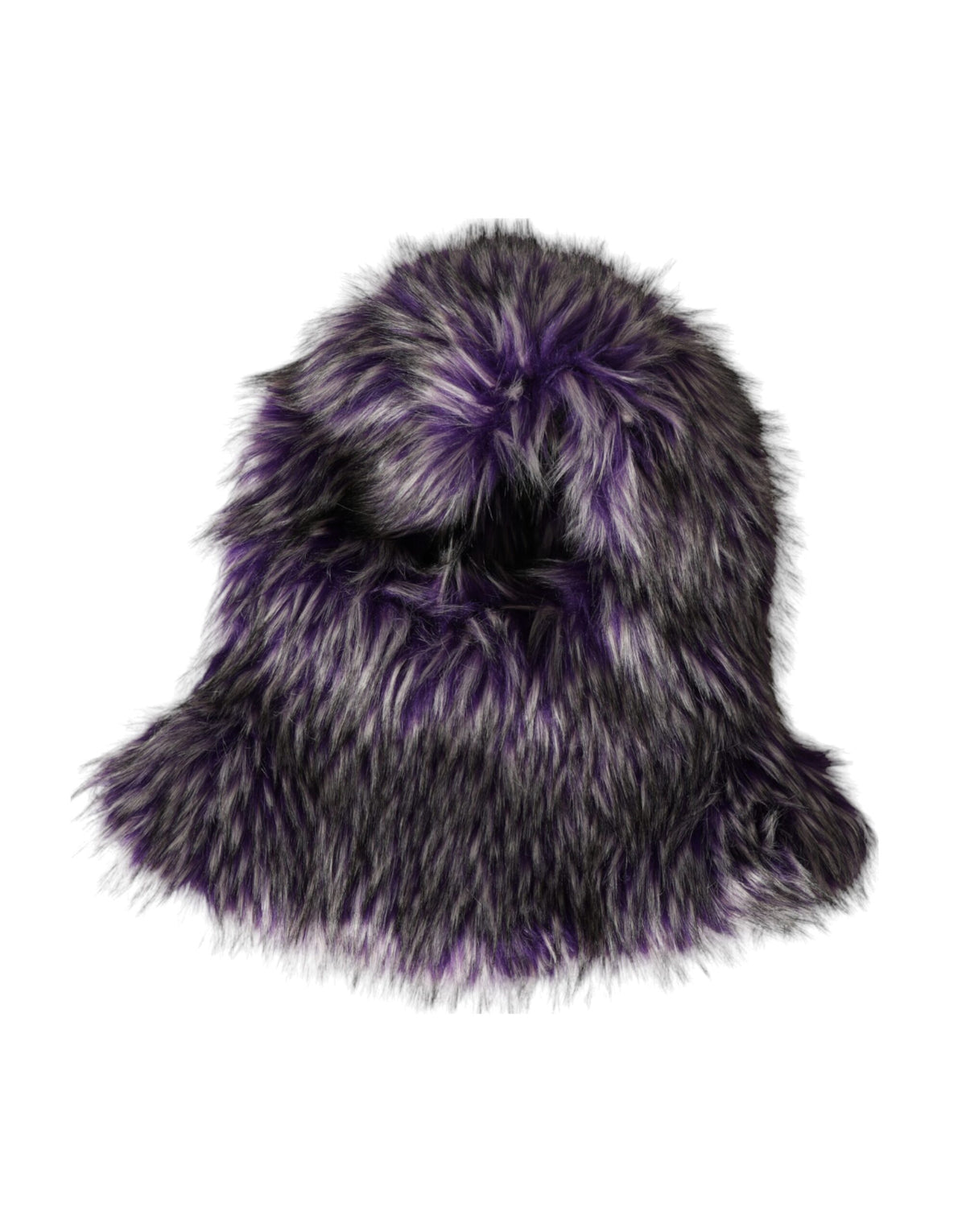 Dolce &amp; Gabbana Purple Faux Fur Full Head Hat