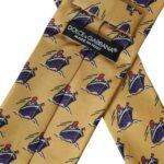 Dolce &amp; Gabbana Yellow ship tie made of 100% silk, adjustable